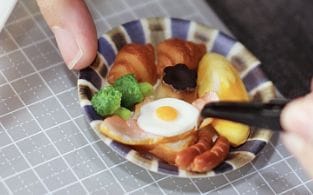 ミニチュアワンプレート作りの様子